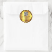 Sticker Rond Logo personnalisé QR Code promotionnel Insertion C (Sac)