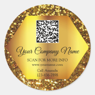 Sticker Rond Logo personnalisé QR Code promotionnel Insertion C