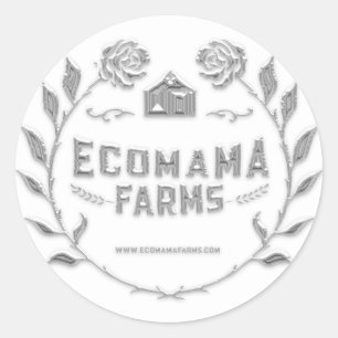 Sticker Rond Logo personnalisé Tester en argent Exemple gris bl