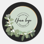 Sticker Rond Logo petite entreprise marketing Couronne moderne (Devant)