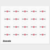 Sticker Rond Logo Phi Sigma Kappa (Feuille)