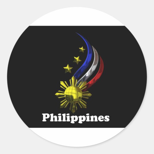 Sticker Rond Logo philippin original. Mabuhay Pilipinas ! (Devant)
