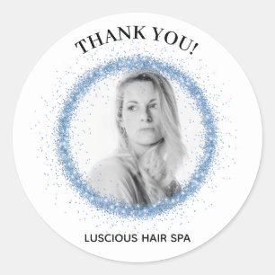 Sticker Rond *~* LOGO PHOTO TÉLÉCHARGER MERCI Enveloppe Étiquet