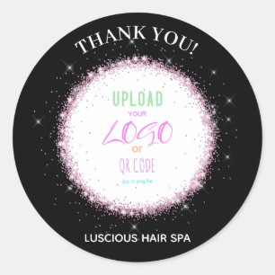 Sticker Rond *~* LOGO PHOTO TÉLÉCHARGER MERCI Enveloppe Étiquet