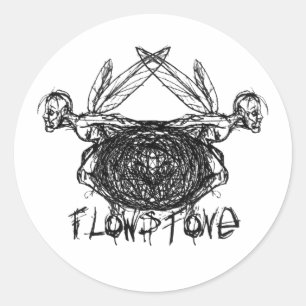 Sticker Rond Logo Pixies Graphiques Flowstone