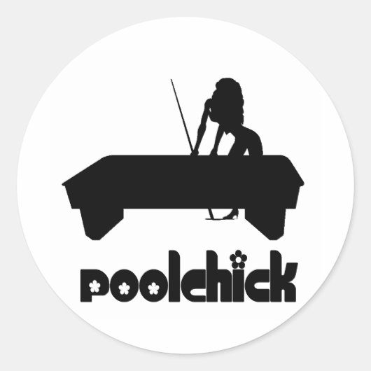 Sticker Rond Logo PoolChick (Devant)