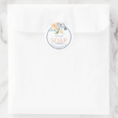 Sticker Rond Logo produit artisanal bleu (Sac)