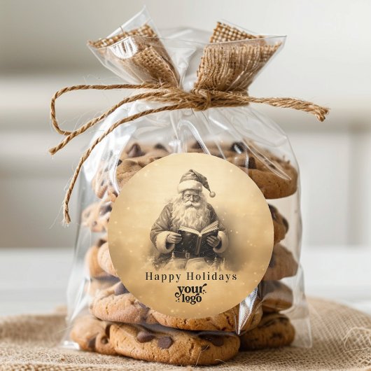 Sticker Rond Logo Professionnel Client Cadeau Noël