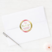 Sticker Rond Logo professionnel Glam Gold Parties scintillant M (Enveloppe)