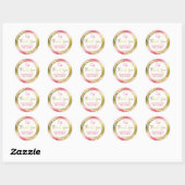 Sticker Rond Logo professionnel Glam Gold Parties scintillant M (Feuille)