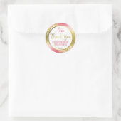Sticker Rond Logo professionnel Glam Gold Parties scintillant M (Sac)