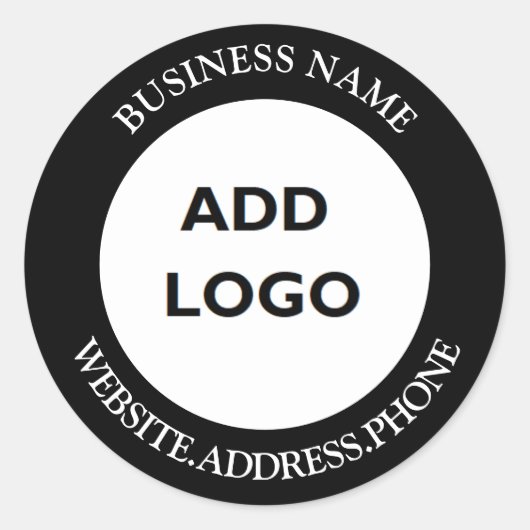Sticker Rond Logo professionnel personnalisé (Devant)