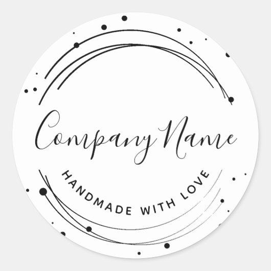 Sticker Rond Logo professionnel personnalisé circulaire élégant (Devant)