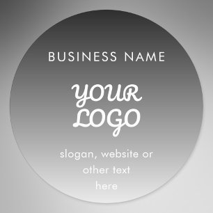 Sticker Rond Logo promotionnel moderne & Texte Couleur modifi