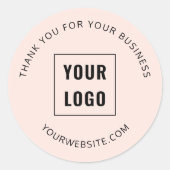 Sticker Rond Logo promotionnel simple (Devant)