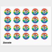Sticker Rond Logo Rainbow Superman (Feuille)