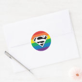 Sticker Rond Logo Rainbow Superman (Enveloppe)