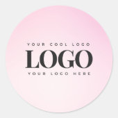 Sticker Rond Logo Rectangle Entreprise Personnalisé & Dégradé R (Devant)