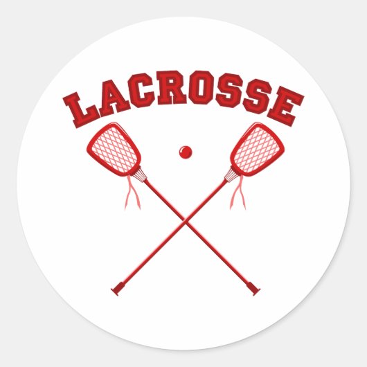 Sticker Rond Logo Red Lacrosse (Devant)