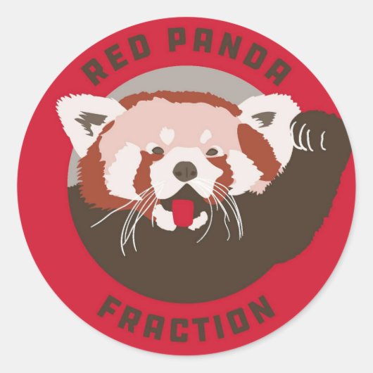 Sticker Rond Logo Red Panda Fraction (Devant)