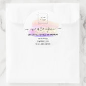 Sticker Rond Logo réouverture des pastels blancs (Sac)