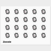 Sticker Rond Logo Reptile encadré (Feuille)