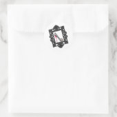 Sticker Rond Logo Reptile encadré (Sac)