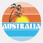 Sticker Rond logo rétro australien des années 80 (Devant)