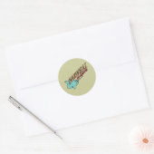 Sticker Rond Logo rétro Narwhal Bacon (Enveloppe)