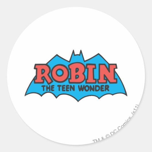 Sticker Rond Logo Robin The Ado Wonder (Devant)