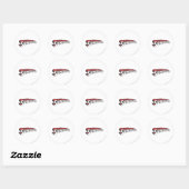 Sticker Rond Logo rouge et blanc de Supergirl (Feuille)