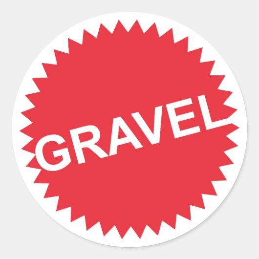 Sticker Rond Logo rouge Gravel Cycling (Devant)