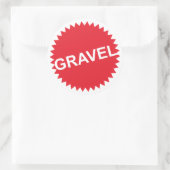 Sticker Rond Logo rouge Gravel Cycling (Sac)