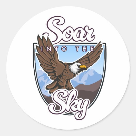Sticker Rond logo S'envolez dans le ciel (Devant)