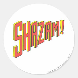 Sticker Rond Logo Shazam Rouge/Jaune