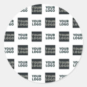 Sticker Rond Logo simple à répétition 2 | Blanc (Devant)