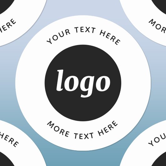 Sticker Rond Logo Simple Avec Texte Commercial