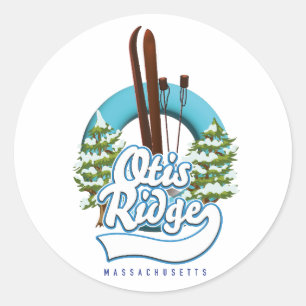 Sticker Rond logo ski Otis Ridge Massachusetts