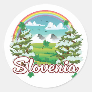 Sticker Rond logo Slovénie Travel