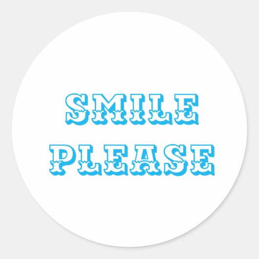 Sticker Rond Logo Smile s'il vous plaît (Devant)