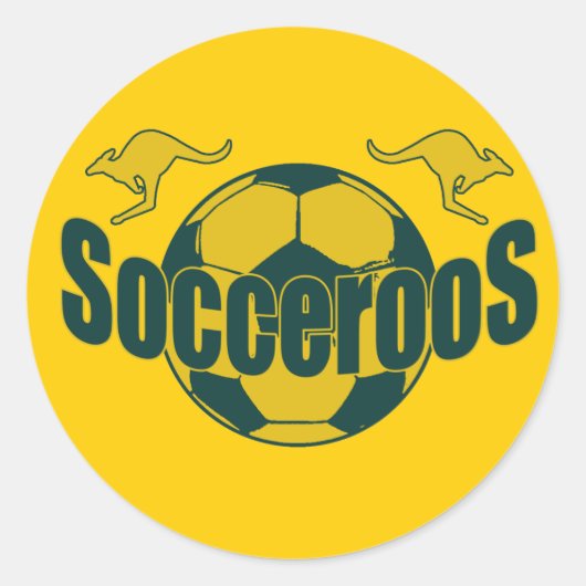 Sticker Rond Logo Socceroos World soccer Roos cadeaux (Devant)