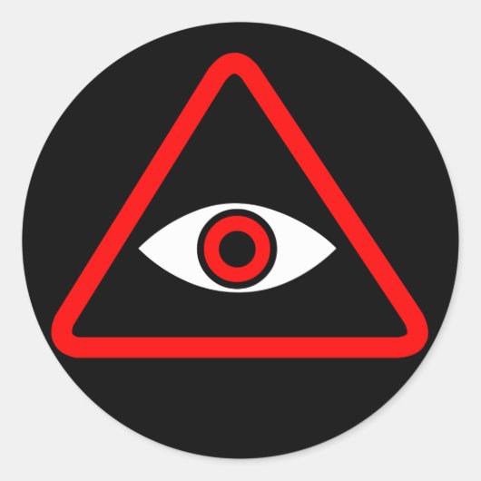 Sticker Rond Logo sous surveillance (Devant)