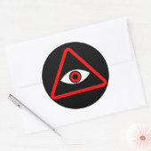 Sticker Rond Logo sous surveillance (Enveloppe)