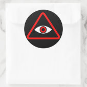 Sticker Rond Logo sous surveillance (Sac)