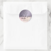 Sticker Rond Logo Sparkle glittery merci (Sac)