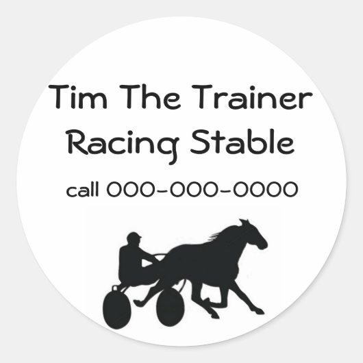 Sticker Rond Logo standard Harness Racing (Devant)