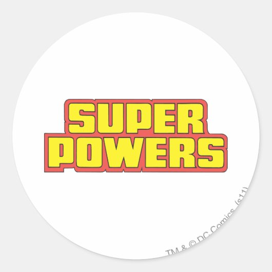 Sticker Rond Logo Super Powers™ Jaune (Devant)