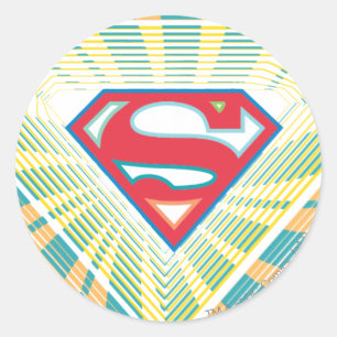 Sticker Rond Logo Super Supergirl