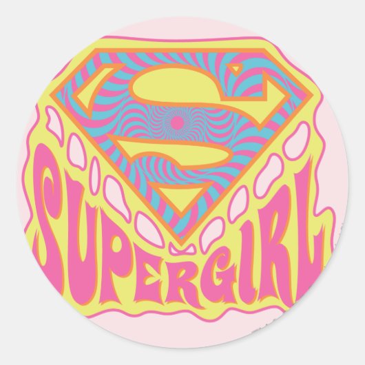 Sticker Rond Logo Super Supergirl (Devant)