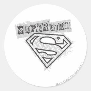 Sticker Rond Logo Supergirl 1